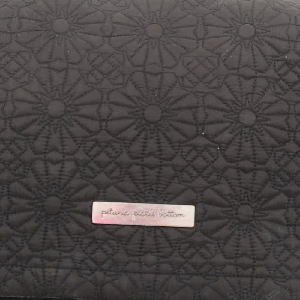 Petunia Pickle Bottom Black Embroidered Diaper Bag